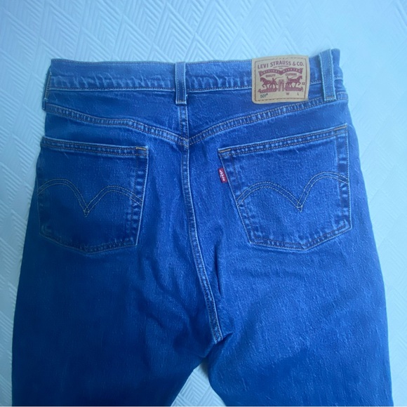 Women’s Straight Leg Boot Cut Mid Wasted 501 Levi Jeans Sz 28 L32 - Picture 4 of 7